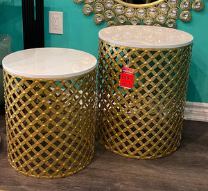 side table marble nesting tables
