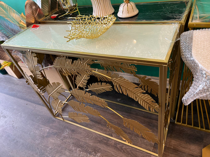 console table gold