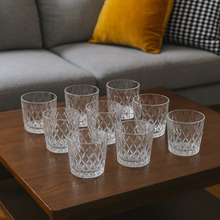 6-piece Set Glasses Drinking Cups Everyday Use Clear Heavy Glass Juice Cups Crystal Colour Glass Set of SIX