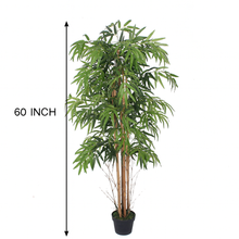 5 Feet Artificial Bamboo Tree – 60" INCH Indoor/Outdoor Green Bamboo Plant with Real Touch and Look in Black Pot – Home, Office, Patio and Garden Décor