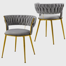 Velvet GREY Accent Chair with Tufted Curved Design and Gold Metal Frame – Modern Curved Back Lounge Chair for Living Room, Bedroom, Dining or Office – Elegant GREY Upholstery
