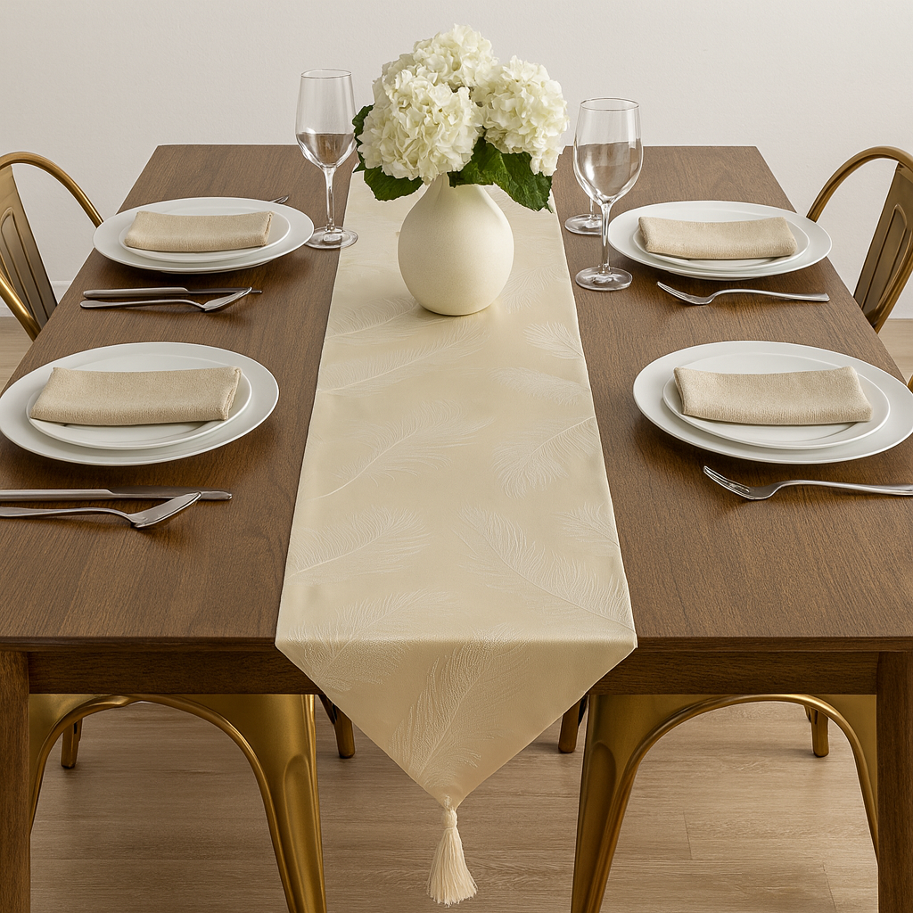 Table Runner in Beige | 12.5