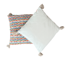 Set of 2 Decorative Cushions with Fillers – Colourful Woven Throw Pillow Covers with Zipper for Sofa, Bed & Living Room Decor