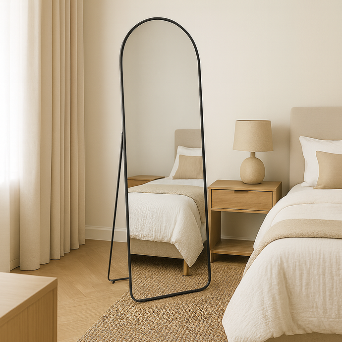 Standing Mirror Full Length Black Arched Mirror 60