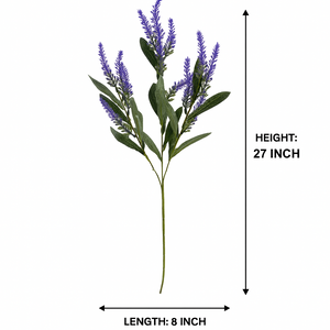 27" INCH Artificial Lavender Flower Stem – Realistic PURPLE Lavenders Decorative Flower Stem – Faux Floral Stem for Vases, Bouquets, Wedding Centrepieces, and DIY Home Decor