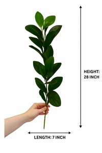 Artificial Leaf Green Bunch – 28” INCH Realistic Green Decorative Leaf Bunch – Faux Leaves for Vases, Bouquets, Wedding Centrepieces, and DIY Home Decor