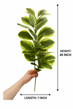 Artificial Green Leaf Bunch – 28” INCH Realistic Green with Light Shade Tip Decorative Leaf Bunch – Faux Leaves for Vases, Bouquets, Wedding Centrepieces, and DIY Home Decor