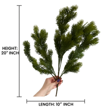 20" INCH Artificial Pine Flower Bunch – Realistic Green Pine Stems – Faux Floral Stem for Vases, Bouquets, Wedding Centrepieces, and DIY Home Decor
