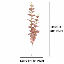 30" INCH Long EUCALYPTUS BLUSH COLOUR Artificial Stem – Leaf Stems with Extension, Bendable Branches for Floor Vase, Ginger Jars, Home Decor, Wedding Decor