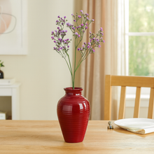 Artificial Baby’s Breath Stem – 23” PURPLE with White Gypsophila Flowers with Green Leaves – Realistic Faux Floral Branch for Vases, Bouquets, Wedding Centrepieces, and DIY Home Decor