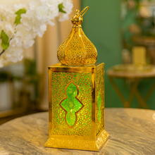 Lantern Gold Centrepiece for Ramadan Decor, LED Lantern for Wedding Decor Event Organizing Holiday Home Decoration