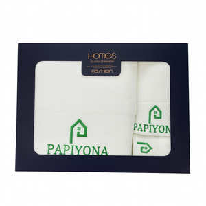 Towel Set 3pcs, Bath Towel, Hand Towel and Washcloth 3-piece Towel Set in White, Nice Packaging for Gift, Powder Room, Bathroom Towels