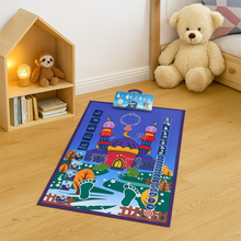 Islamic Prayer Mat Talking Praying Mat Muslim Interactive Salah Rug Islamic Educational Gift for Kids with Compass
