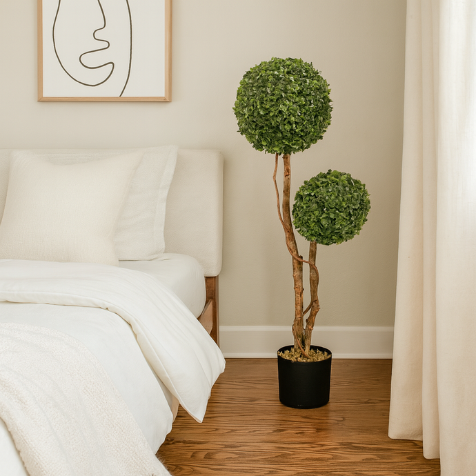 3 Feet Artificial Double Ball Topiary Tree – 35.5