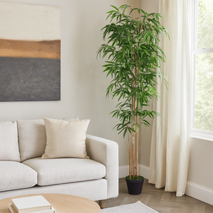 large bamboo plants indoor 6 Feet Artificial Bamboo Tree – 70" INCH Indoor/Outdoor Green Bamboo P – Papiyona
