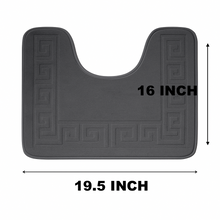 Bathroom Mat 3 Piece Bath Rug Set Luxurious in Grey From Papiyona RugSun