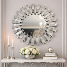 Round Mirror Gold Decorative Wall Mirror Modern Wall Hanging for Dining Room Living Room Entrance