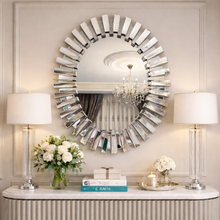Oval Mirror Gold Decorative Wall Mirror Modern Wall Hanging for Dining Room Living Room Entrance