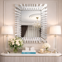 Wall Mirror Gold Decorative Rectangular Mirror Modern Wall Hanging for Dining Room Living Room Entrance