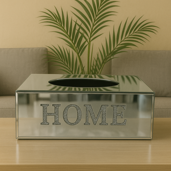 Crystal Tissue Box Glass Luxury HOME Tissue Holder Crushed Crystals Decor Living Room/ Office/ Bedroom Decorative Storage Box