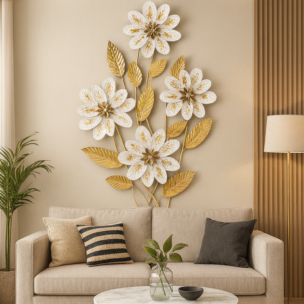 Large Metal Floral Wall Art – 45