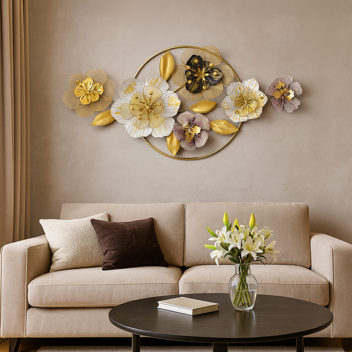 Large Metal Floral Wall Art – 58