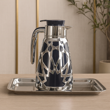 Thermos Creative Design Silver & Black Thermal Coffee Carafe Double Walled Thermos for Hot Drinks Hot 12Hours/Cold 24 Hours Pink Glass from the Inside