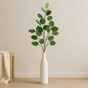 40" INCH Long Artificial APPLE Leaf Flower Stem – Realistic GREEN Decorative Tall Leaf Bunch – Faux Apple Leaves for Vases, Bouquets, Wedding Centrepieces, and DIY Home Decor