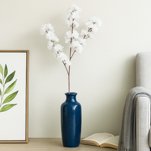 38" INCH Long Cherry Blossom Artificial Flower Stem – WHITE Cherry Blossom Bunch – 3 Long Silk Stems with Extension, Bendable Branches for Floor Vase, Ginger Jars, Home Decor, Wedding Decor