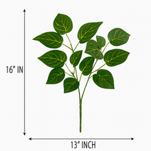 Artificial Croton Houseplant Flower Bunch – 16” INCH Realistic Green with Yellow Veins Decorative Leaf Bunch – Faux Leaves for Vases, Bouquets, Wedding Centrepieces, and DIY Home Decor