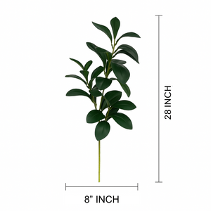 28" INCH Long WATERCRESS Artificial Stem – GREEN Leaf Bunches with Extension, Bendable Branches for Floor Vase, Ginger Jars, Home Decor, Wedding Decor