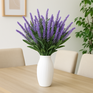 27" INCH Artificial Lavender Flower Stem – Realistic PURPLE Lavenders Decorative Flower Stem – Faux Floral Stem for Vases, Bouquets, Wedding Centrepieces, and DIY Home Decor