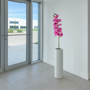 38" INCH Large Artificial Phalaenopsis Orchid Flowers – Realistic DEEP PINK with White Tip Orchids Decorative Long Flower Stem – Faux Floral Stem for Vases, Bouquets, Wedding Centrepieces, and DIY Home Decor