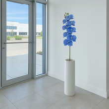 38" INCH Large Artificial Phalaenopsis Orchid Flowers – Realistic BLUE Orchids Decorative Long Flower Stem – Faux Floral Stem for Vases, Bouquets, Wedding Centrepieces, and DIY Home Decor