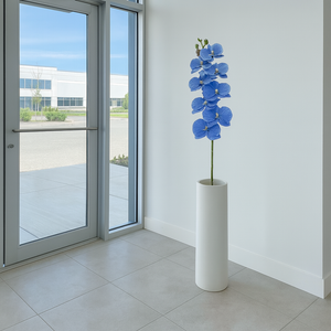 38" INCH Large Artificial Phalaenopsis Orchid Flowers – Realistic BLUE Orchids Decorative Long Flower Stem – Faux Floral Stem for Vases, Bouquets, Wedding Centrepieces, and DIY Home Decor