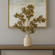 29" INCH Long Artificial Flower Stems – Flower Bunch in Metallic Gold and Shades of Green with Extension, Bendable Branches for Vase, Ginger Jars, Home Decor, Wedding Decor