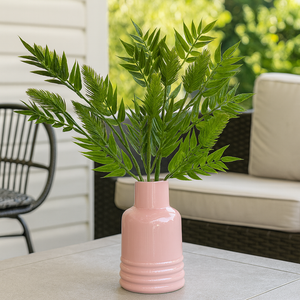 20" INCH Artificial Fern and Pine Leaf Bunch – Realistic Green Pine and Fern Stems – Faux Floral Stem for Vases, Bouquets, Wedding Centrepieces, and DIY Home Decor