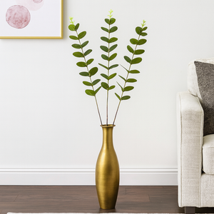 30" INCH Long EUCALYPTUS GREEN COLOUR Artificial Stem – Leaf Stems with Extension, Bendable Branches for Floor Vase, Ginger Jars, Home Decor, Wedding Decor