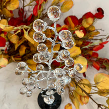 Crystal Tree Marble Sculpture Centre Piece Home Decoration in Gold OR Silver with Black Marble