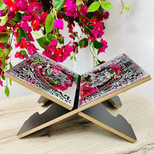 Quran Holder Luxury Case – Premium Decorative Islamic Book Stand with Silver Foil Embossing, Folding Design for Quran Display & Storage – Ideal Gift for Ramadan, Eid & Special Occasions