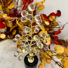Crystal Tree Marble Sculpture Centre Piece Home Decoration in Gold OR Silver with Black Marble