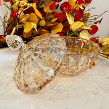 Glass Bowl Storage Crystal Jar with Lid in Gold OR Crystal Transparent Colour