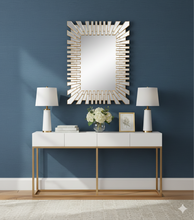 Wall Mirror Gold Decorative Rectangular Mirror Modern Wall Hanging for Dining Room Living Room Entrance