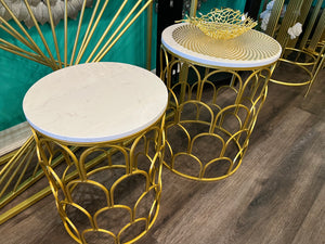 side table marble nesting tables