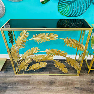 console table gold