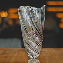 Glass Vase Transparent with Gold High Quality Tabletop Home Decor Accessory Thick Glass