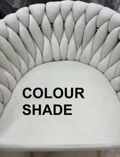 Velvet WHITE Accent ROTATING Chair with Curved Design and Gold Metal Frame – Modern Curved Back Lounge Chair for Living Room, Bedroom, Dining or Office – Elegant WHITE Upholstery