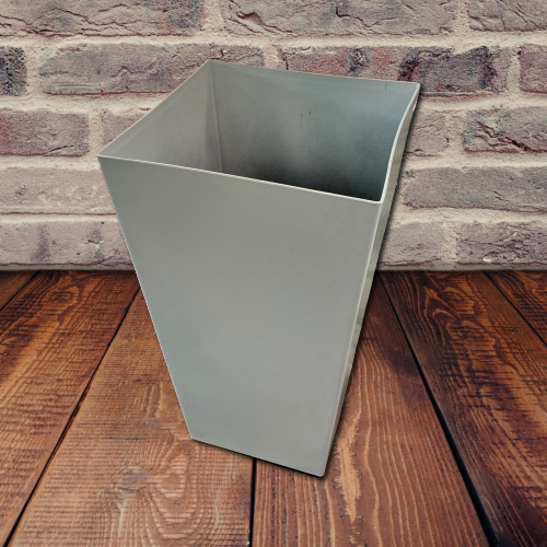 Large Plant Pot SILVER with Inside Piece to Adjust Height, Tall Planter with Inner Level Layer Silver Flower Vase Decorative Grande Tree Pot for Home, Office Decor