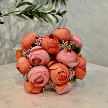Flower Bunch Flower Bouquet Silk Floral Bunch in two PINK SHADES with Fillers Greeneries for Home Decor, Office, Bedroom, Living Room Flowers for Vases