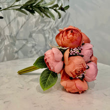 Flower Bunch Flower Bouquet Silk Floral Bunch in two PINK SHADES with Fillers Greeneries for Home Decor, Office, Bedroom, Living Room Flowers for Vases